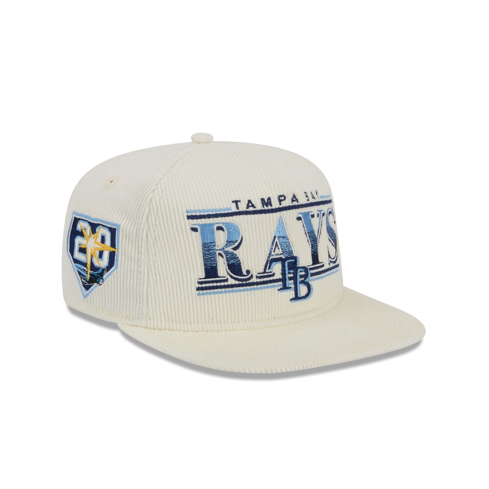 New Era Tampa Bay Rays Throwback Corduroy Golfer Hat - One Size